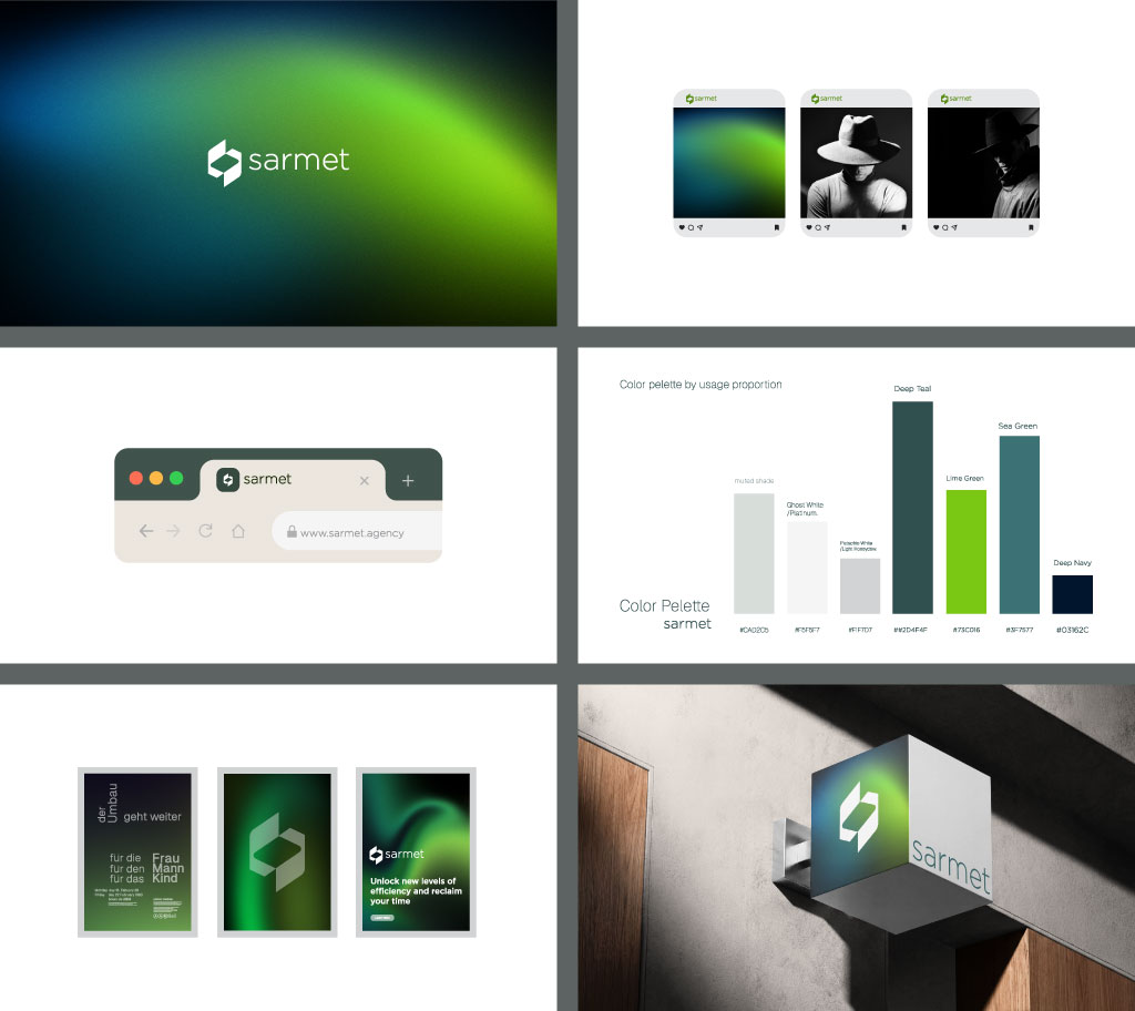 Compleet merkbord: logo, kleurpalet, posters en gevelbord