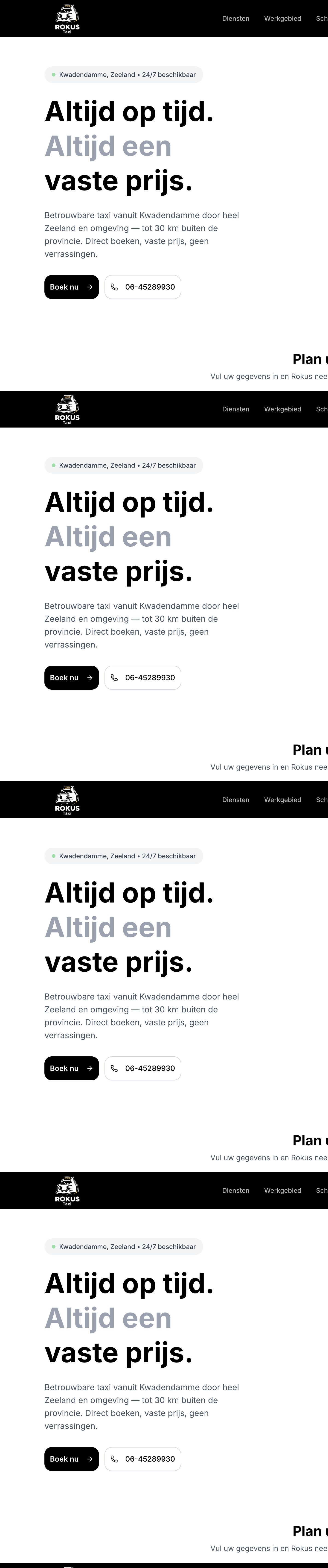 Taxi Rokus — volledige website