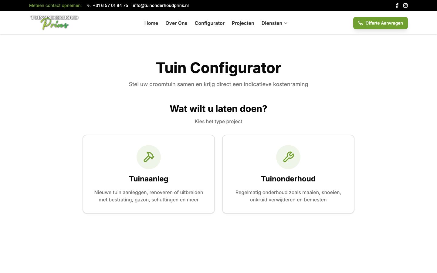 Redesign-preview — tuinconfigurator