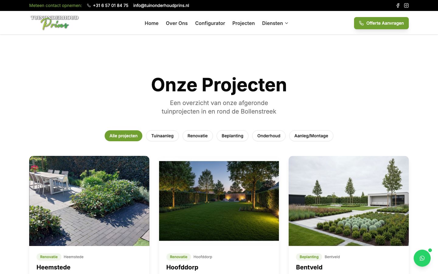 Redesign-preview — projecten