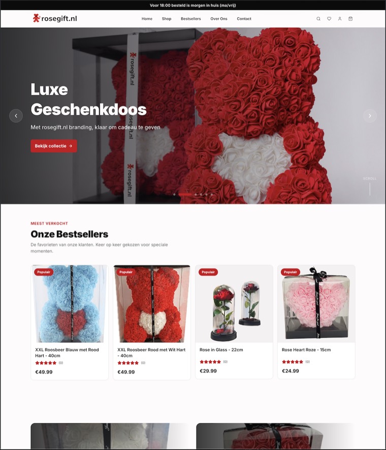 Rosegift webshop example
