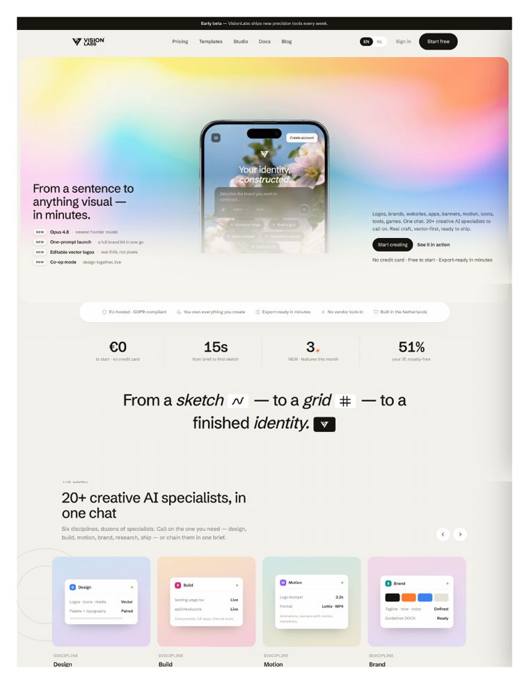 Maatwerk website — VisionLabs
