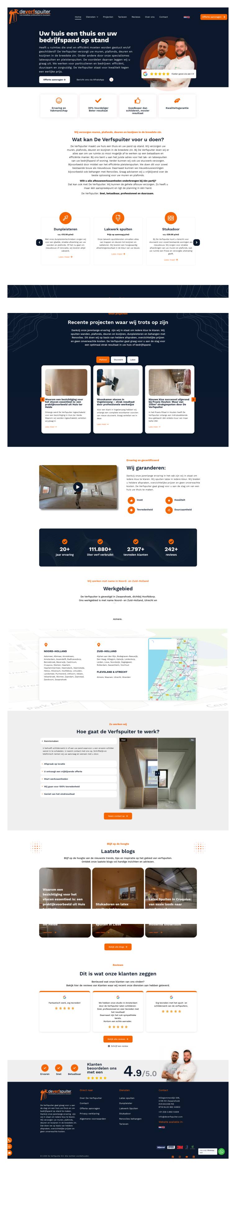 Maatwerk website — De Verfspuiter